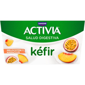 Kéfir melocotón y maracuyá pack 4 unidades 125 g - Danone Activia