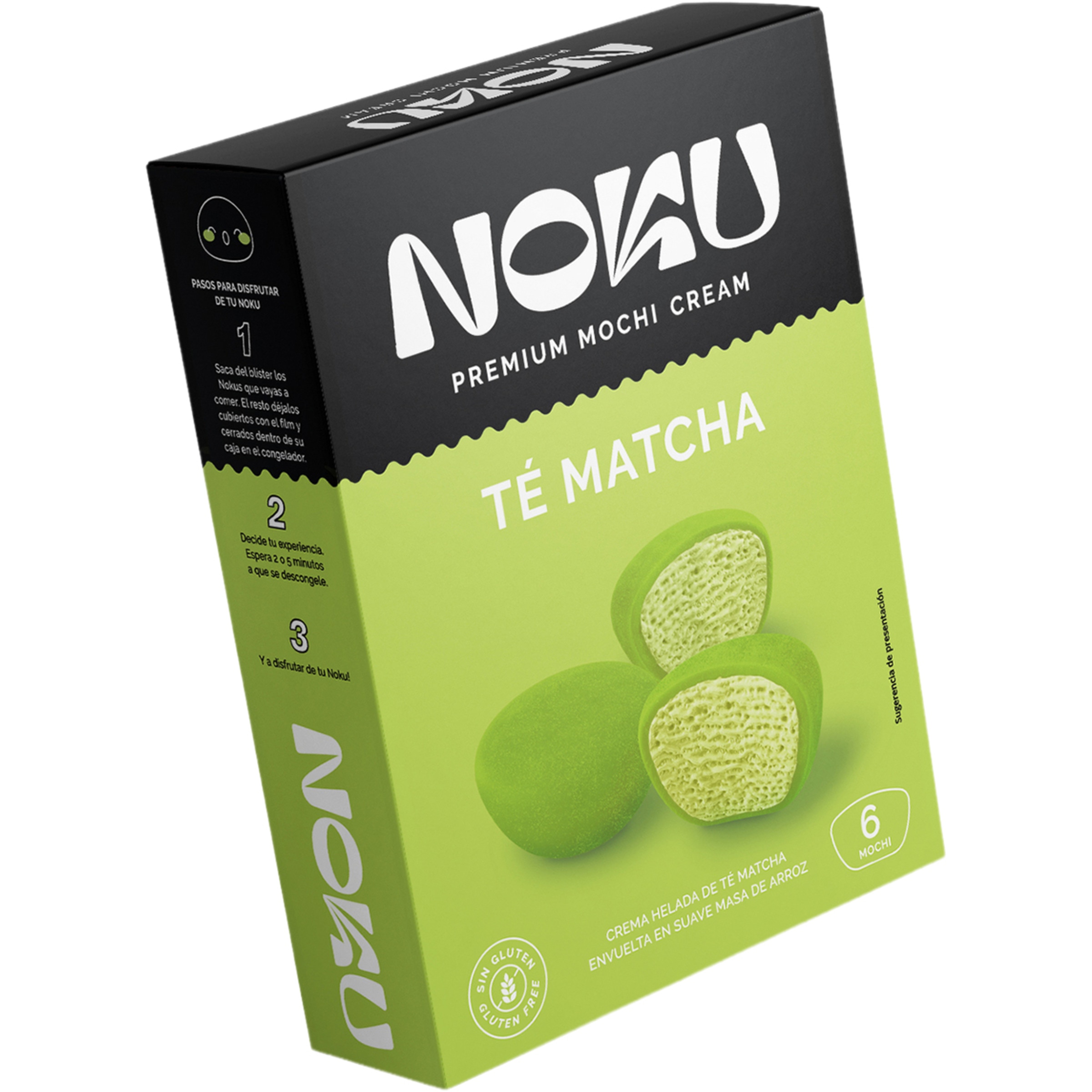 Mochi de crema helada de té macha envuelta en suave masa de arroz