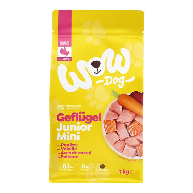 Wow - Pienso para perros cachorros mini Wow aves de corral, zanahoria y remolacha 1 kg