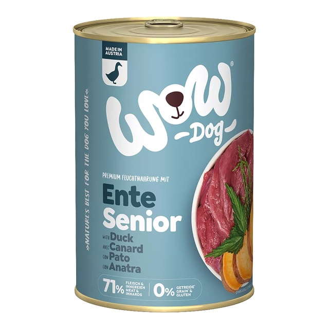 Wow - Comida húmeda para perros sénior Wow paté pato, algas marinas y batata 400 g