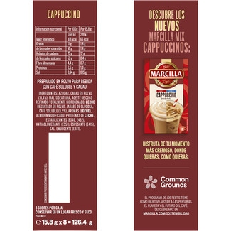Café Milka cappuccino en sobres estuche 8 unidades - Marcilla