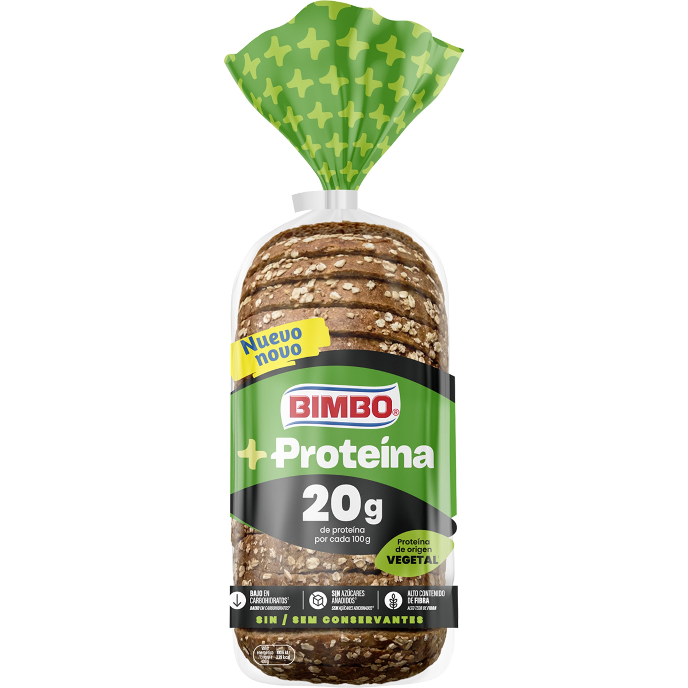 pan de molde con corteza + proteína sin azúcares añadidos