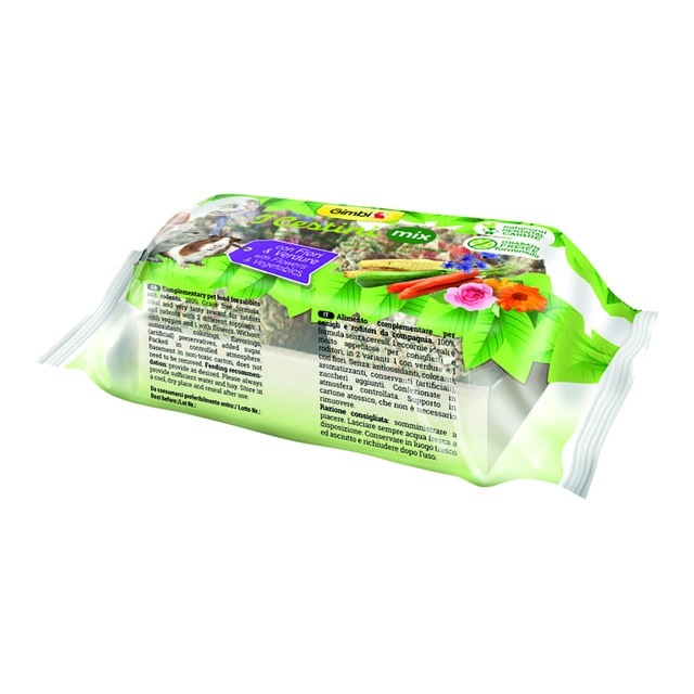 Gimbi - Snack para conejos y roedores I Cestini Mix verduras y flores Gimbi 2 x 75 g