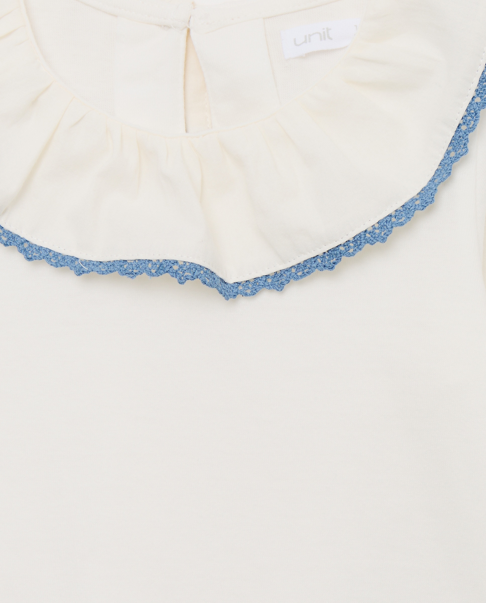Camiseta bebé niña cuello volante Blanco-3