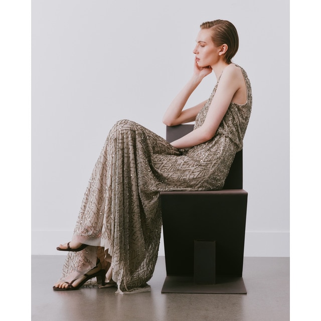 Woman Fiesta El Corte Inglés - Vestido largo liso sin mangas de mujer.