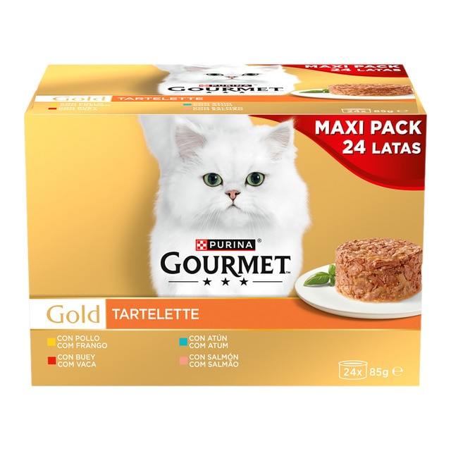 Gourmet Gold - Comida húmeda para gatos adultos Purina Gourmet Gold Tartelette multivariedad