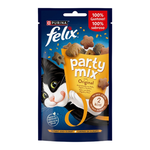 Felix - Snack para gatos adultos Felix Party Mix Original