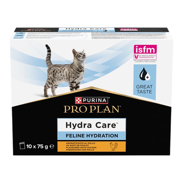 Purina Pro Plan - Suplemento alimenticio para gatos adultos Purina Pro Plan Hydra Care pollo 10 sobres