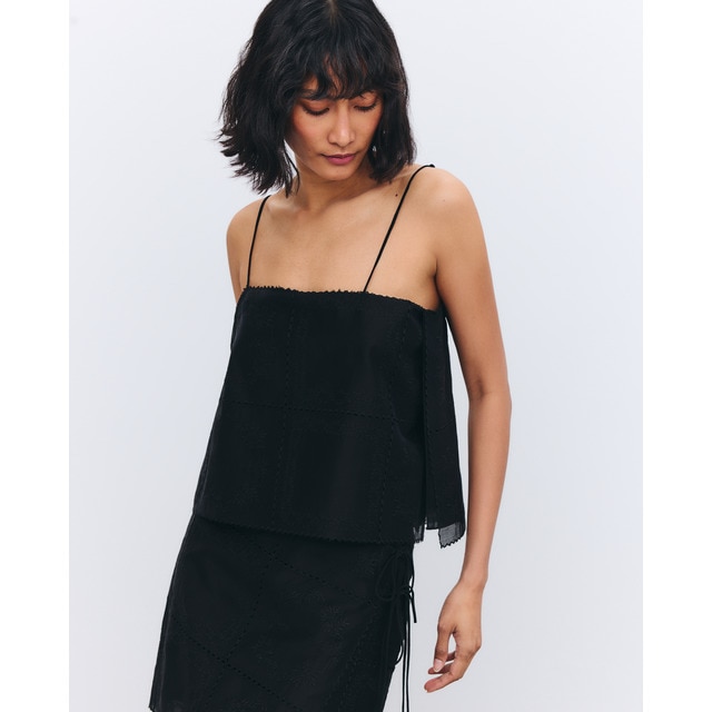 Tintoretto - Blusa de mujer de tirantes finos con bordados.