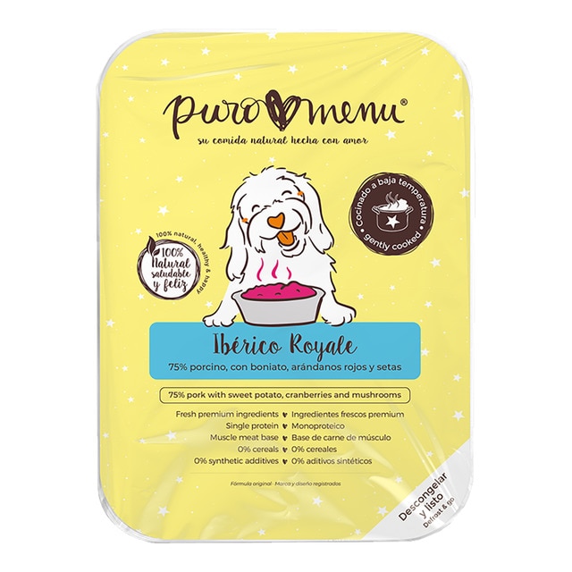 Puromenu - Comida húmeda para perros adultos mini Puromenu Ibérico (jabalí y cerdo)