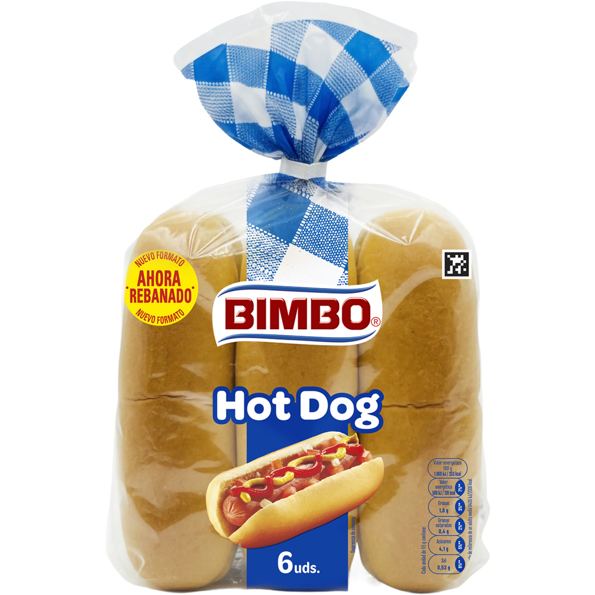 pan de perritos rebanado 6 unidades