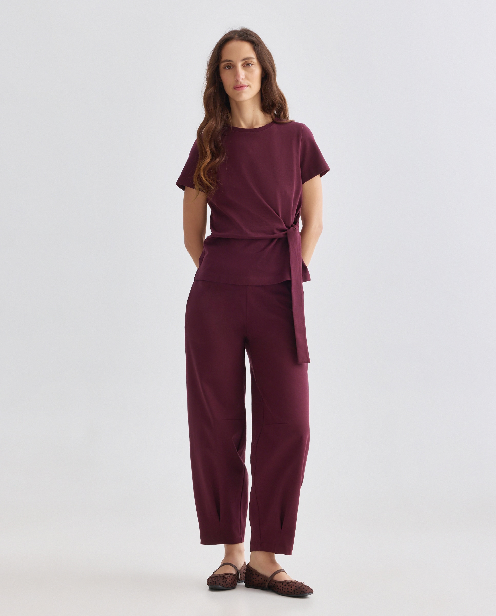 Imagen 0 de Pantalón de punto de mujer ancho