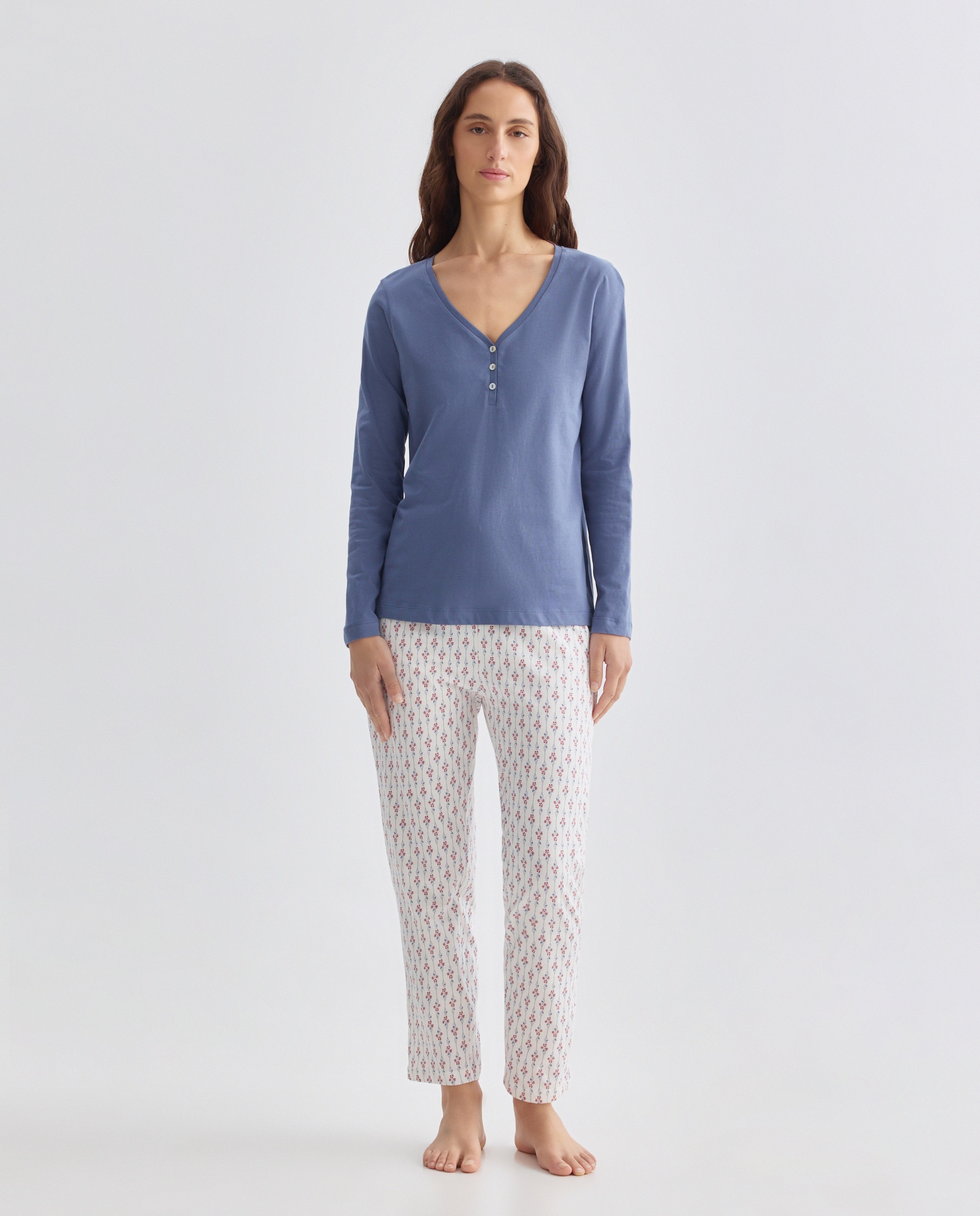 Imagen 0 de Pijama mujer algodón estampado