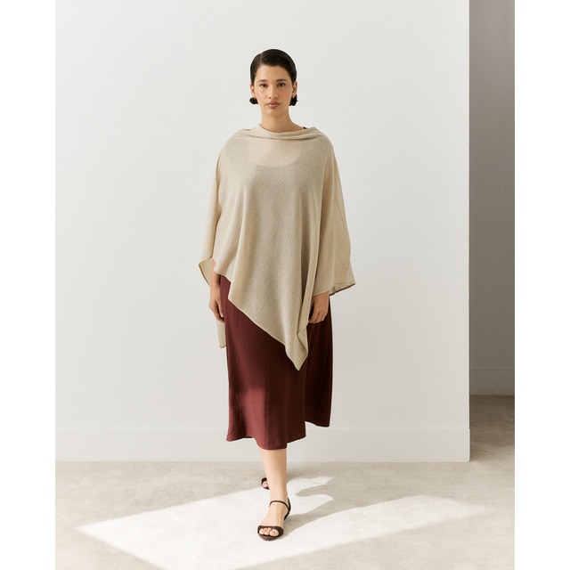 Couchel - Poncho tricot lurex de mujer.