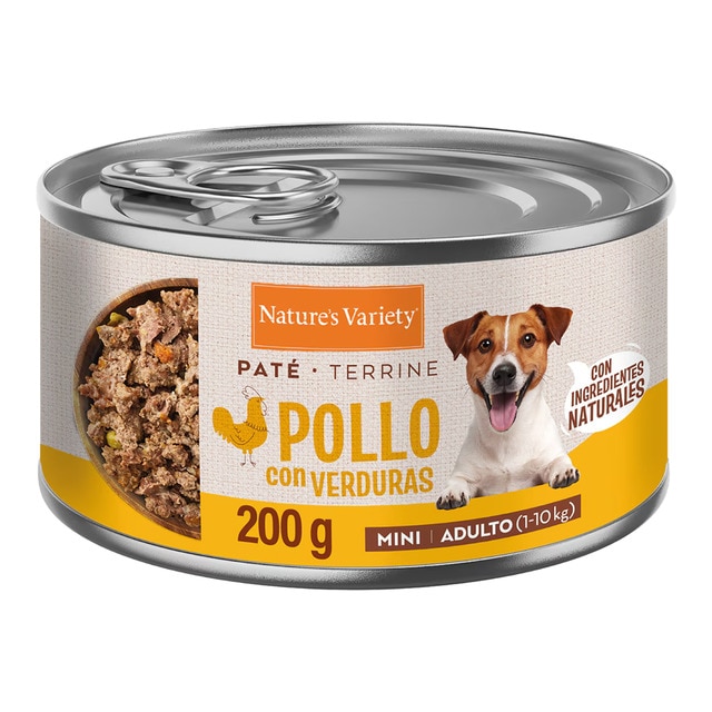 Nature's Variety - Comida húmeda para perros adultos mini Nature´s Variety paté pollo 200g