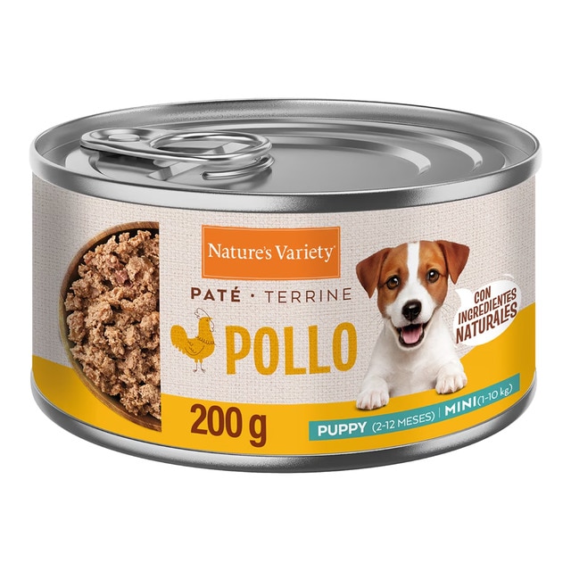 Nature's Variety - Comida húmeda para perros cachorros mini Nature´s Variety paté pollo con verduras 200g