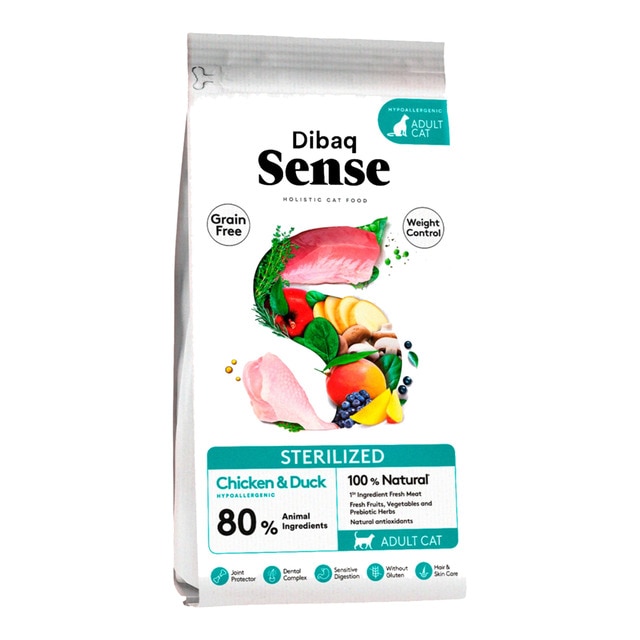 Dibaq Sense - Pienso para gatos adultos esterilizados Sense Grain Free pollo