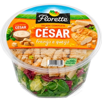 Florette Salada Completa César com Frango e Queijo embalagem 205 g