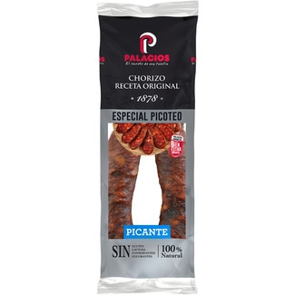 chorizo picante 100% natural especial picoteo sin gluten sin lactosa
