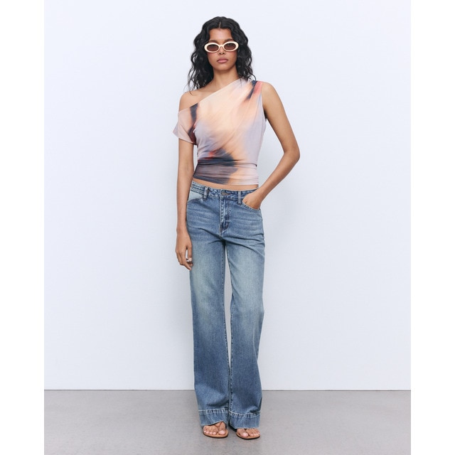 Tintoretto - Camiseta sin mangas con efecto desteñido de mujer.