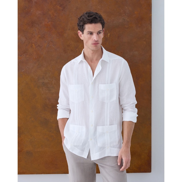 Emidio Tucci - Camisa lino de hombre.