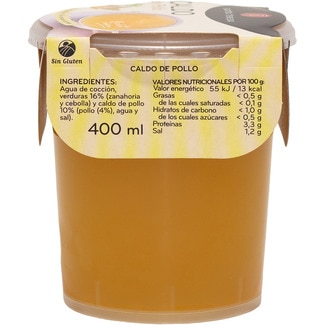 Caldo de pollo sin gluten vaso 400 ml - Santa Teresa