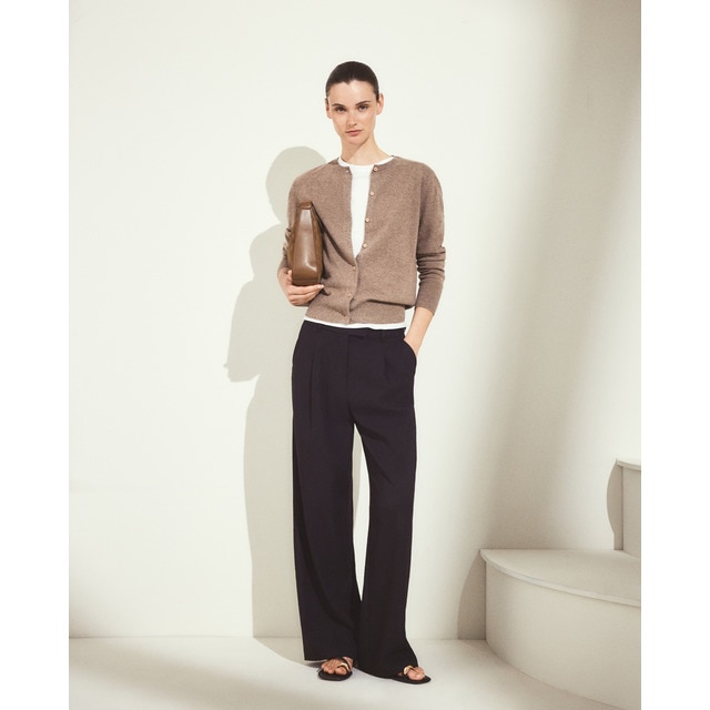 Woman El Corte Inglés - Pantalón de mujer ancho con pliegue tumbleado.