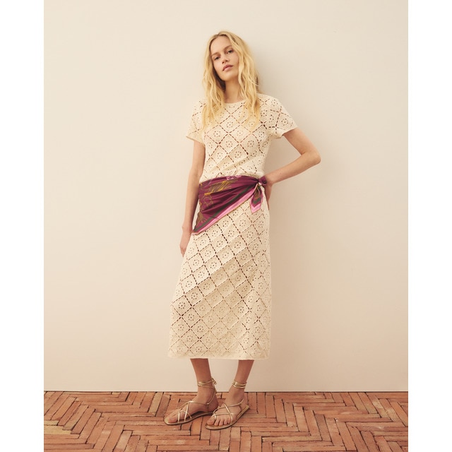 Southern Cotton - Falda larga de crochet.
