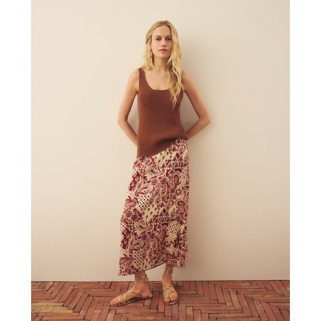 Southern Cotton - Falda recta estampada.