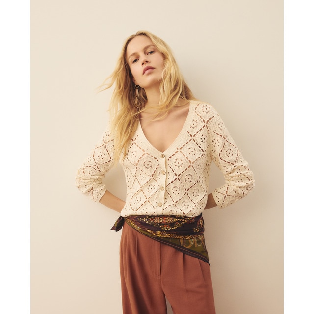 Southern Cotton - Chaqueta de mujer en crochet.