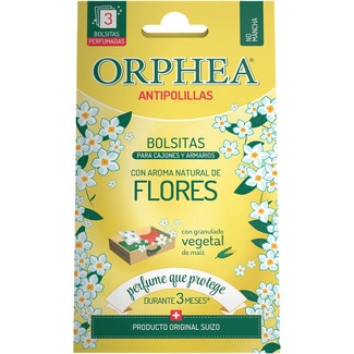 Antipolillas aroma natural de flores con granulado vegetal de maiz ORPHEA