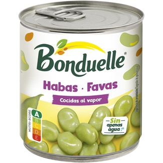 habas cocidas al vapor