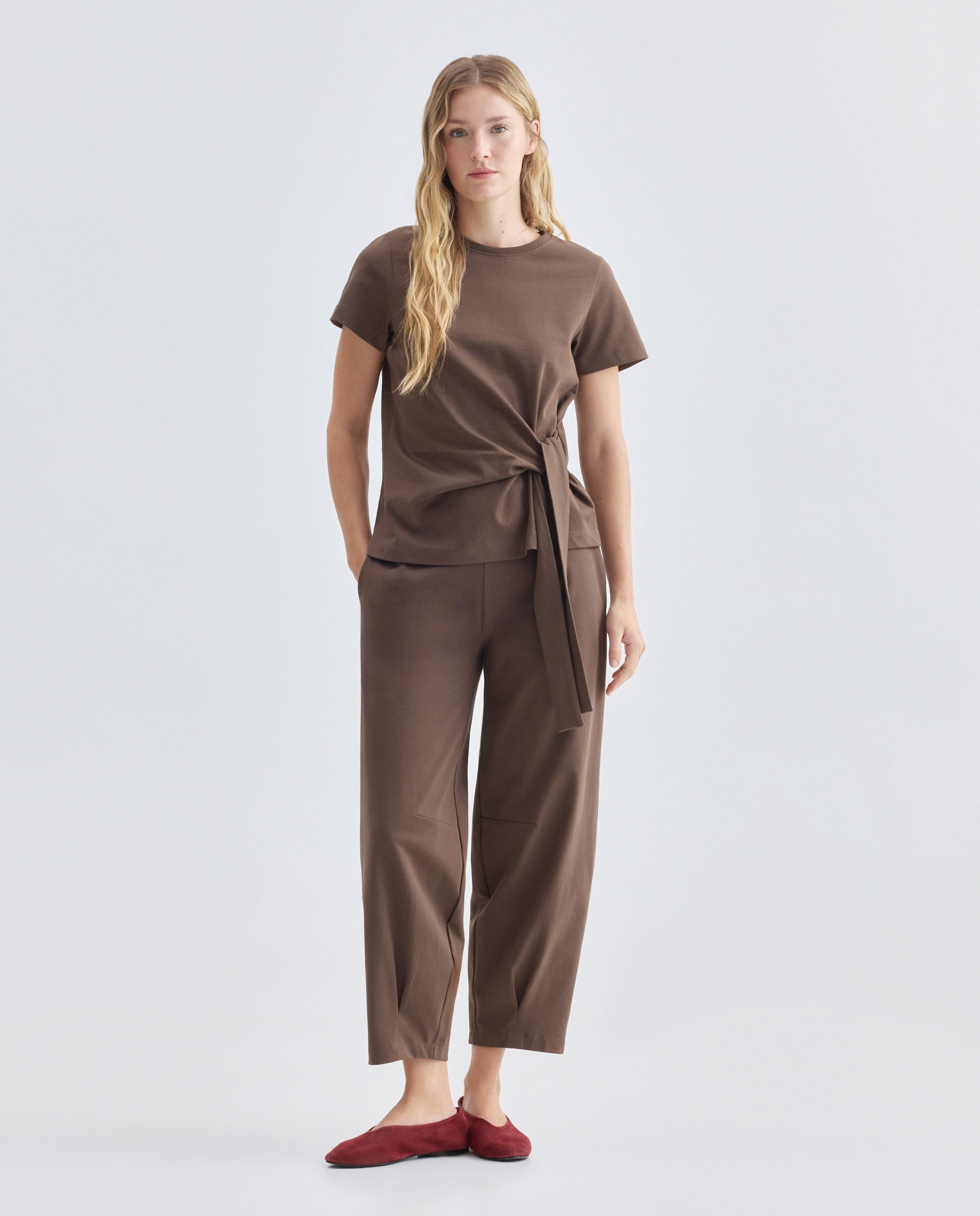 Imagen 0 de Pantalón de punto de mujer ancho