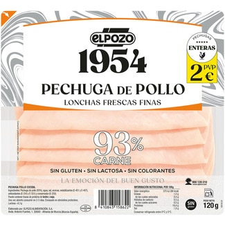 Edición 1954 pechuga de pollo lonchas finas sin gluten sin lactosa