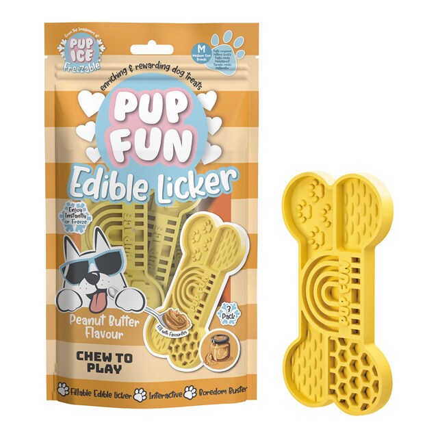 PUP FUN - Snack para perros adultos medianos manteca de cacahuete 3 unidades Pup Fun 135 g