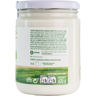 Yogur de cabra sabor coco ecológico tarro 420 g - El Cantero De Letur