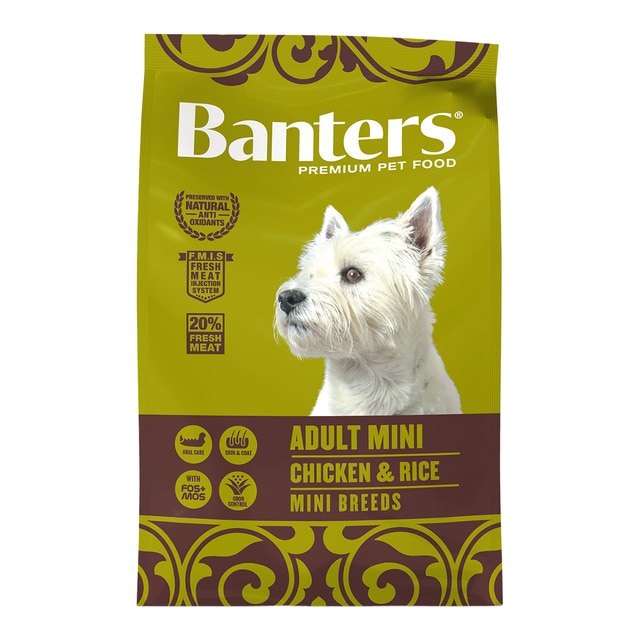 Banters - Pienso para perros adultos mini Banters pollo