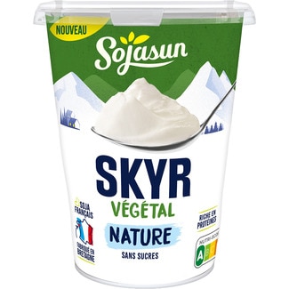 Skyr especialidad vegetal de soja natural sin azúcares envase 400 g - Sojasun