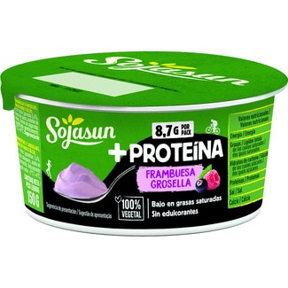 Especialidad vegetal de soja con frambuesa alto en proteínas envase 150 g - Sojasun