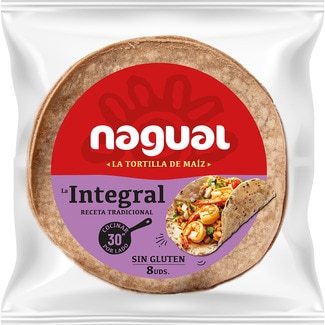 tortilla de maíz integral sin gluten 8 unidades