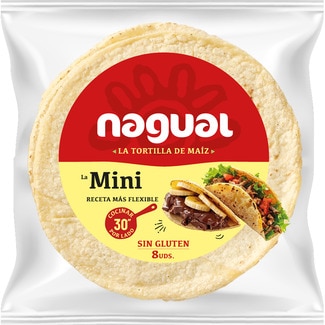 Mini tortilla de maíz sin gluten 8 unidades bolsa 8 unidades - Nagual