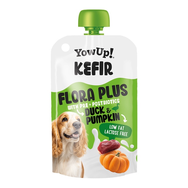 Yow Up - Kéfir cremoso sin lactosa para perros Yo Wup calabaza y pato 115g.