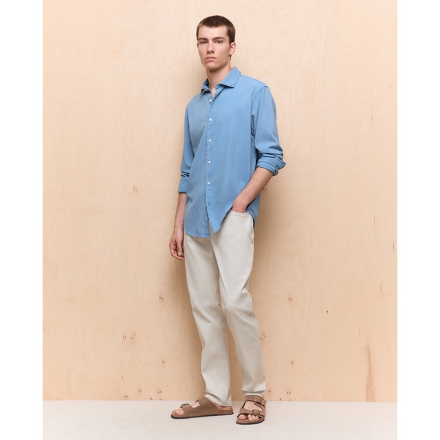 Easy Wear - Pantalón stretch cinco bolsillos slim de hombre.