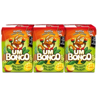 Um Bongo Néctar de Manga Tum-Tum Pack 3 embalagem 20 cl