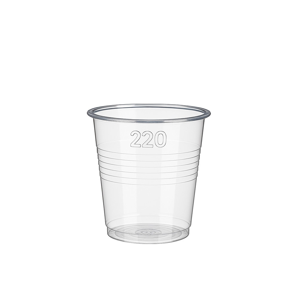 VASO 220CC PLASTICO TRANSPARENTE