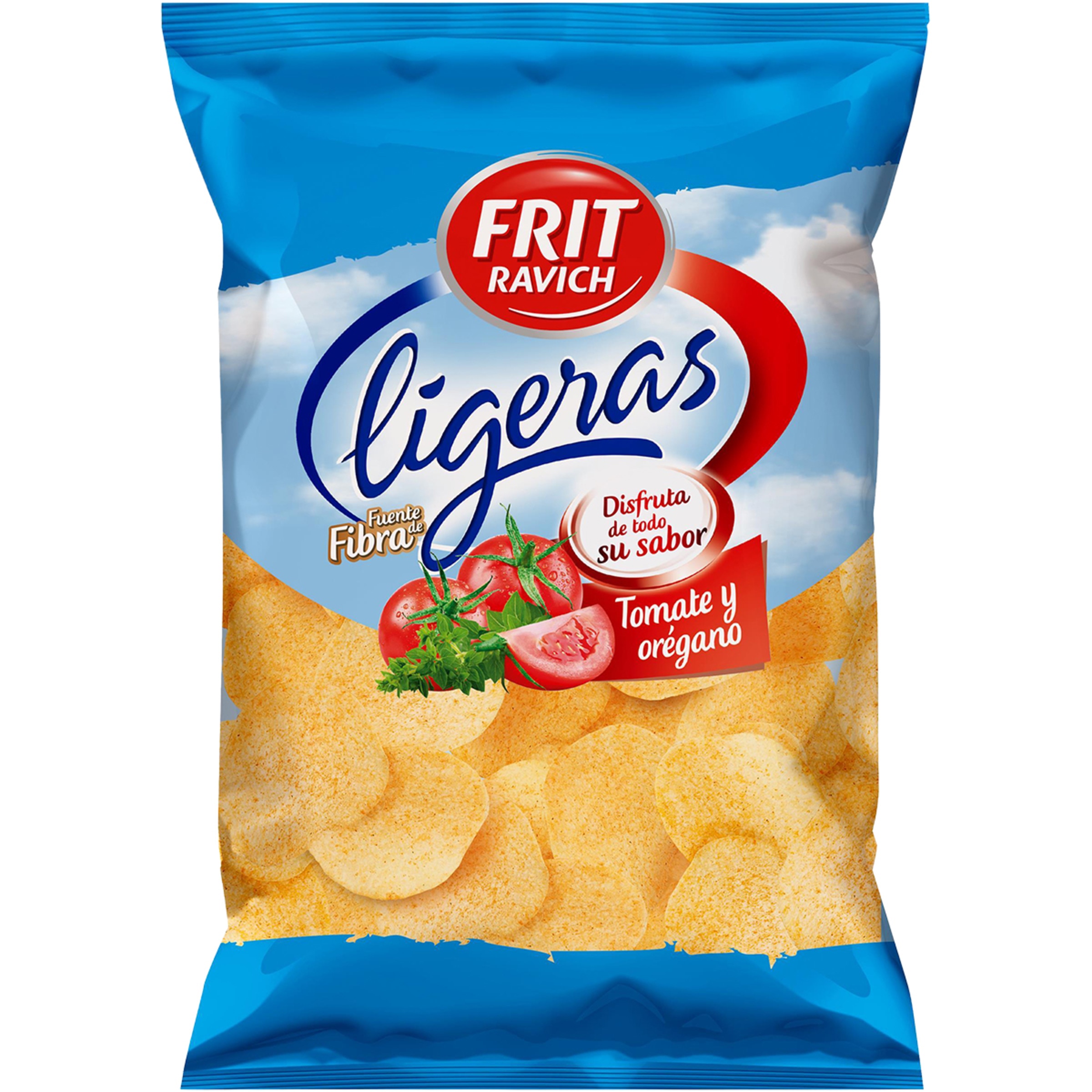 Patatas fritas ligeras sabor a tomate y orégano bolsa 125 g - Frit Ravich