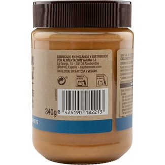 Crema de cacahuete crujiente con trocitos de cacahuete 100% proteína natural tarro 340 g - Capitan Mani