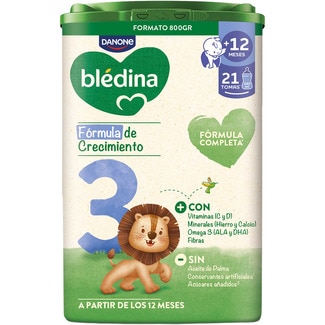 3 leche infantil en polvo de crecimiento sin aceite de palma 12 meses BLEDINA