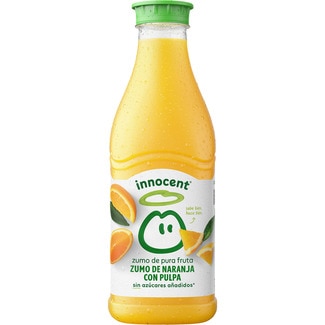 zumo de naranja con pulpa exprimido