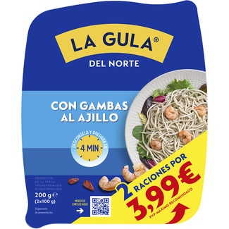 Con gambas al ajillo pack 2 bandeja 100 g - La Gula Del Norte